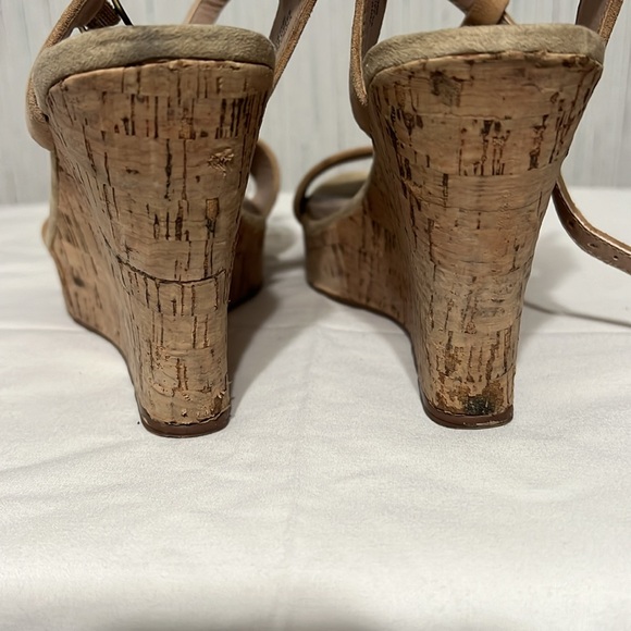 Shoes wedges,Charles David brand,beige, upper leather, 6 1/2 M - Picture 5 of 6